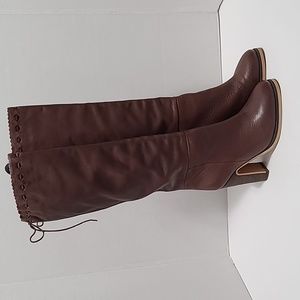 See by Chloe Genuine‎ Brown Leather Heeled Boots Size 7/38